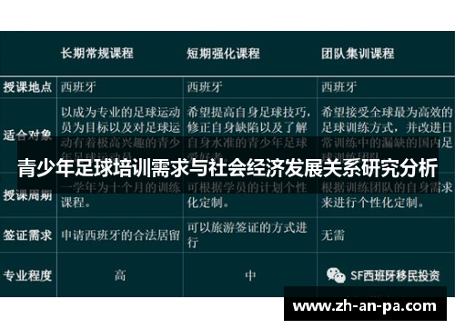 青少年足球培训需求与社会经济发展关系研究分析